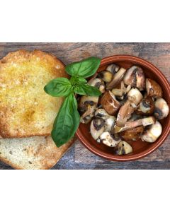 eingelegte Knoblauchchampignons (ohne Brot)